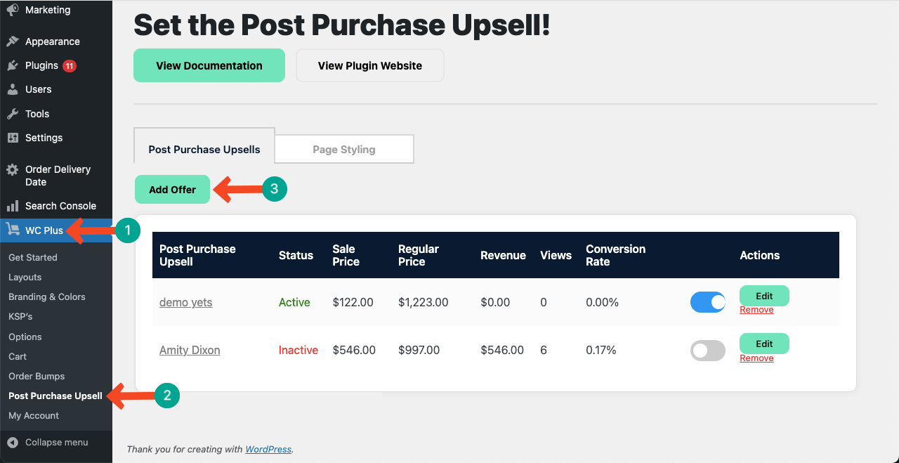 Configure-post-purchase-upsell